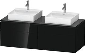 Duravit Waschtischunterbau L-CUBE 1420x482x550mm sw hgl o ES