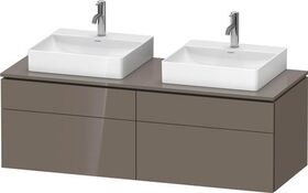 Duravit Waschtischunterbau L-CUBE 1420x482x550mm fla gr hgl o ES