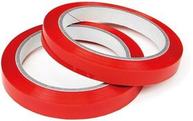 Klebeband f.Beutelschließer Breite 12mm Länge 66m Stärke 77µ rot TRANSPAK - VPE: 12