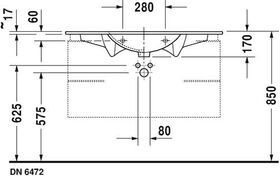 Duravit Möbelwaschtisch DARLING NEW m ÜL HLB 1030x545mm 3 Hahnlöcher weiß
