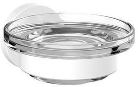 EC Seifenhalter round 13900 Glasteil satiniert weiß EMCO