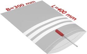 Druckverschlussbeutel m.Beschriftungsfeld Maße 300x400mm S.50µ PE transparent - VPE: 1000