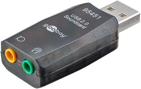 USB 2.0 Soundkarte, Transparent- VPE: 1