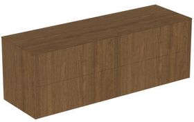 IDS Schubladenfront CONCA u links für WTU 780x267mm Walnuss dunkel IDEAL STANDARD