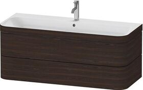 Duravit Waschtischset HAPPY D.2 PLUS 2 Schubk 1175x490mm o HL NB gebürstet