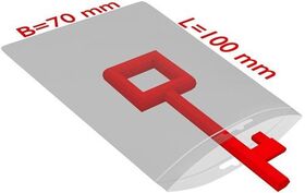 Druckverschlussbeutel m.Eurolochung Maße 70x100mm S.50µ PE transparent TRANSPAK - VPE: 2000