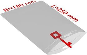 Druckverschlussbeutel m.Eurolochung Maße 180x250mm S.50µ PE transparent TRANSPAK - VPE: 1000