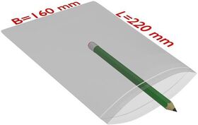 Druckverschlussbeutel Maße 160x220mm Stärke 90µ PE transparent TRANSPAK - VPE: 1000