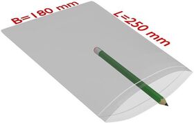 Druckverschlussbeutel Maße 180x250mm Stärke 90µ PE transparent TRANSPAK - VPE: 1000