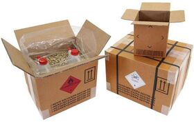 Gefahrgutkarton 4-fach Zulassung 1-wellig Maße 175x155x213mm Inhalt 6l TRANSPAK - VPE: 25
