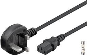 Kaltgerätekabel UK, 1,8 m, schwarz, (3*1 mm²), 1.8m- VPE: 1