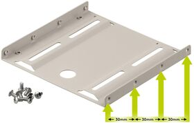 2,5 Zoll-Festplatten-Einbaurahmen auf 3,5 Zoll - 1-fach- VPE: 1