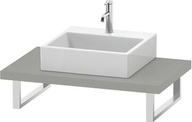 Duravit Konsole L-CUBE 45mm St. 1 Ausschnitt 550 betongrau matt