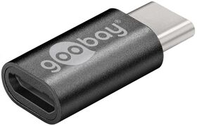 Adapter USB-C™ auf USB 2.0 Micro-B, grau, Grau- VPE: 1
