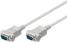 D-SUB 9 pin Anschlusskabel, Stecker/Stecker, seriell 1:1, 2m- VPE: 1
