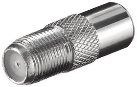 F-Adapter: F-Buchse > Koax-Stecker, Zink- VPE: 10