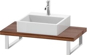 Duravit Konsole L-CUBE 45mm St. 1 Ausschnitt 480 nussbaum natur