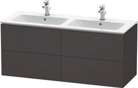 Duravit Waschtischunterbau L-CUBE 1290x481x550mm graphit supermatt