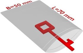 Druckverschlussbeutel Maße 50x70mm Stärke 50µ PE transparent TRANSPAK - VPE: 2000
