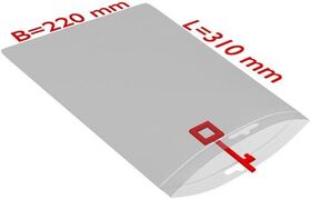 Druckverschlussbeutel m.Eurolochung Maße 220x310mm S.50µ PE transparent TRANSPAK - VPE: 1000