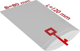 Druckverschlussbeutel Maße 80x120mm Stärke 90µ PE transparent TRANSPAK - VPE: 1000