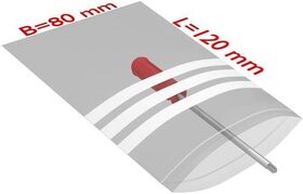 Druckverschlussbeutel m.Beschriftungsfeld Maße 80x120mm S.50µ PE transparent - VPE: 1000