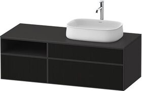 Duravit Waschtischunterbau Zencha 1300x442x550mm sw ls / gra s-matt o ES