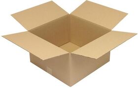 Faltkarton 1-wellig Maße 400x400x240mm Qualität 1.20 B braun TRANSPAK - VPE: 25