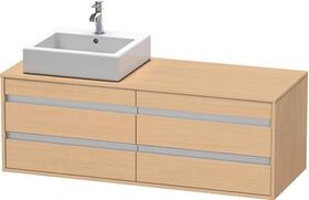 Duravit Waschtischunterbau KETHO 550x1400x496mm Becken links eiche natur
