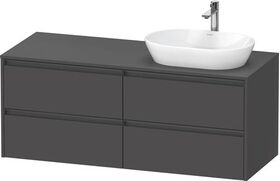 Duravit Waschtischunterbau Ketho.2 1400x568x550mm Be rechts graphit matt