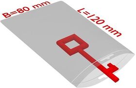 Druckverschlussbeutel m.Eurolochung Maße 80x120mm S.50µ PE transparent TRANSPAK - VPE: 2000