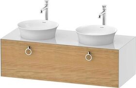 Duravit Waschtischunterbau WHITE TULIP 1300x550mm 1 Ausz. we hgl o ES