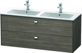 Duravit Waschtischunterbau BRIOSO 553x1290x479mm, Griffe chrom pine terra