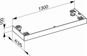 Keuco Sockelpaket EDITION 90 1300x103x435mm f Si-bo 1400mm we KEUCO