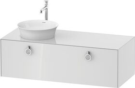 Duravit Waschtischunterbau WHITE TULIP 408x1300x550mm we hgl Waschtisch links
