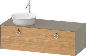 Duravit Waschtischunterbau WHITE TULIP 408x1300x550mm Ei na mass /steingrau hgl