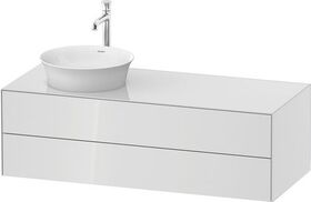 Duravit Waschtischunterbau WHITE TULIP 408x1300x550mm we hgl Waschtisch links
