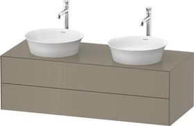 Duravit Waschtischunterbau WHITE TULIP 408x1300x550mm steingrau hochglanz