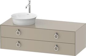 Duravit Waschtischunterbau WHITE TULIP 408x1300x550mm ta sdm Waschtisch links