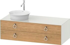 Duravit Waschtischunterbau WHITE TULIP 408x1300x550mm Ei na mass / we sdm WT li