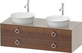 Duravit Waschtischunterbau WHITE TULIP 408x1300x550mm amerik NB / ta seidenmatt