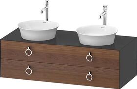 Duravit Waschtischunterbau WHITE TULIP 408x1300x550mm amerik NB / gra hochglanz