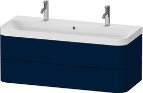 Duravit Waschtischset HAPPY D.2 PLUS 1175x490mm e HL nachtblau seidenmatt