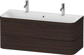 Duravit Waschtischset HAPPY D.2 PLUS 2 Schubk 1175x490mm o HL NB gebürstet