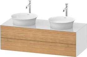 Duravit Waschtischunterbau WHITE TULIP 1300x550mm 2 Sk Ei na mass / we hgl o ES