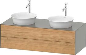 Duravit Waschtischunterbau WHITE TULIP 1300x550mm 2 Sk Ei na mass / Steing sdm