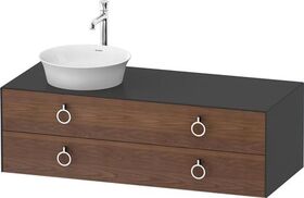 Duravit Waschtischunterbau WHITE TULIP 1300x550mm 2 Sk ami NB / grap sdm o ES