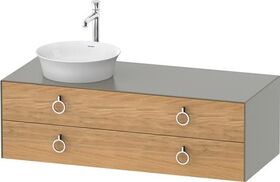 Duravit Waschtischunterbau WHITE TULIP 1300x550mm 2 Sk Ei na mass / Steing sdm