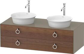 Duravit Waschtischunterbau WHITE TULIP 1300x550mm 2 Sk ami NB / Steing hgl o ES