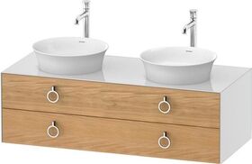 Duravit Waschtischunterbau WHITE TULIP 1300x550mm 2 Sk Ei na mass / we hgl o ES
